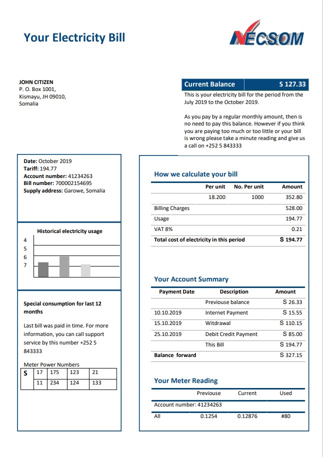  Minol USA business utility bill 